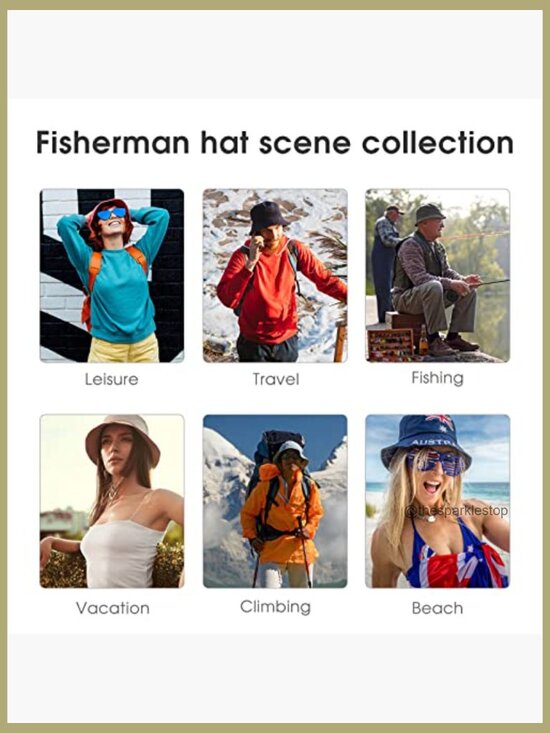 Polyester Packable Fisherman Bucket Hat Sun Protection Travel main image 5